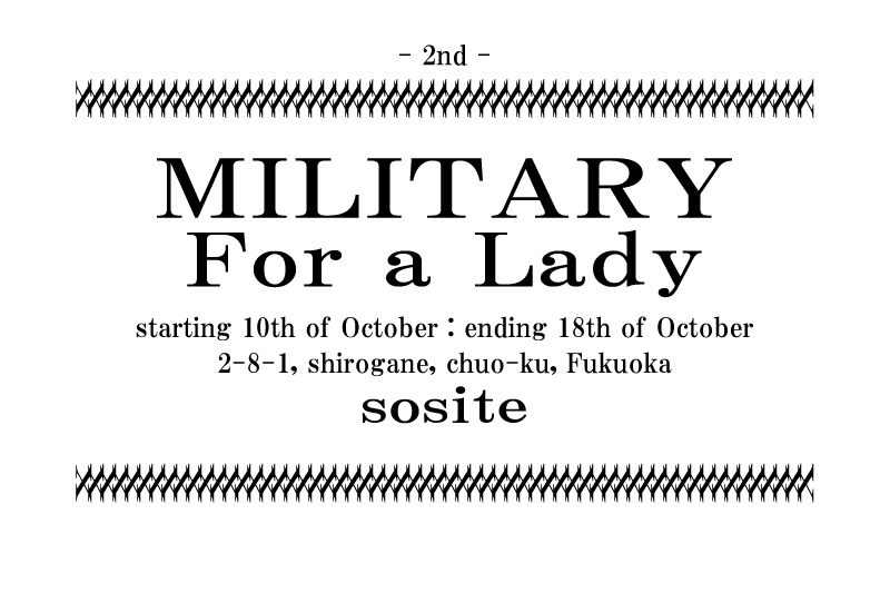 2nd [Military for a Lady] in sosite 