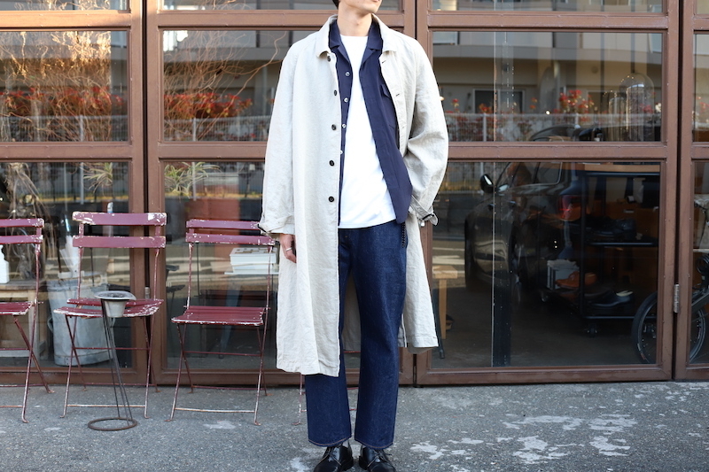 OUTIL MANTEAU UZES リネンコート-