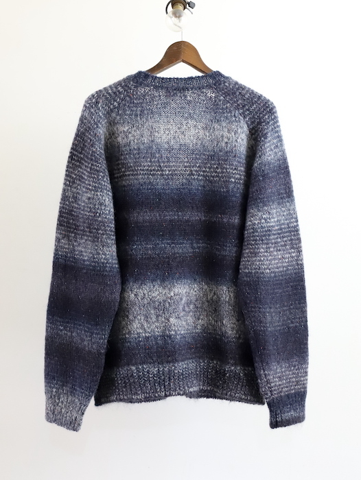 UNUSED ] MOHAIR CARDIGAN NAVY GRAY - spares